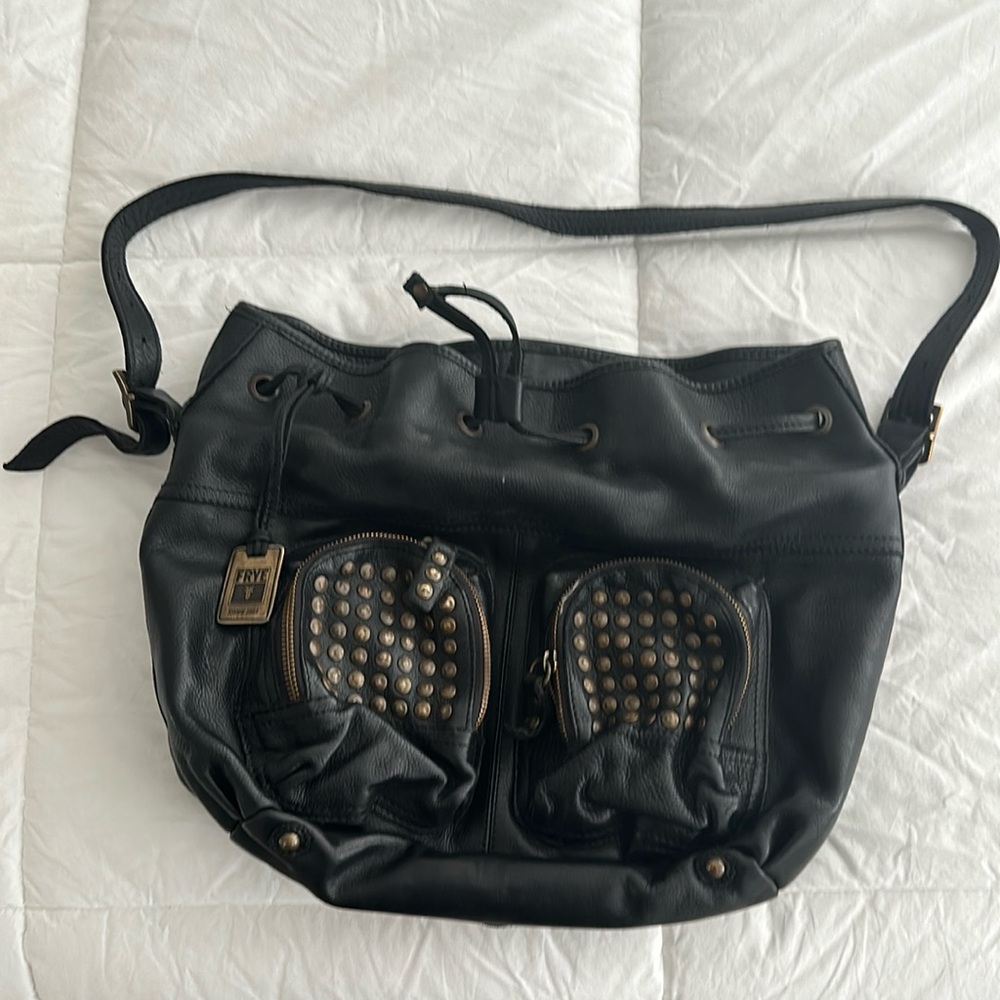 Frye Black Leather Hobo bag